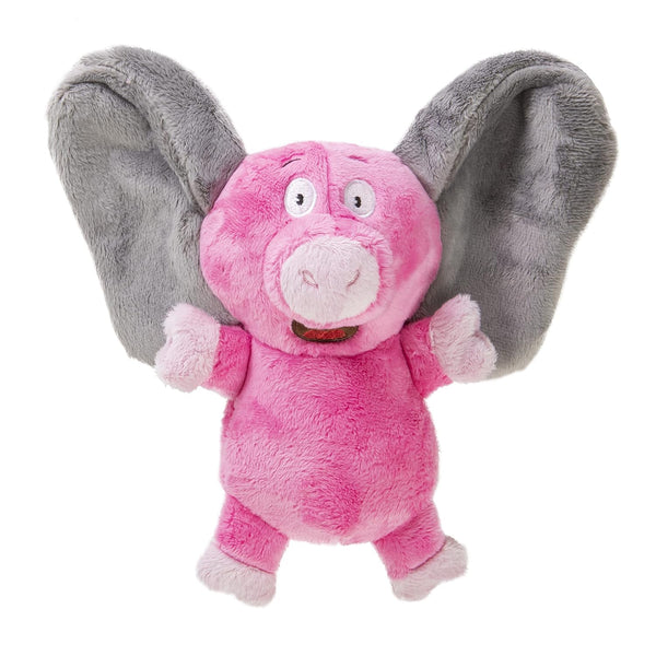 goDog Silent Squeak Flips Pig Elephant with Chew Guard Technology Durable Plush Dog Toy – Small