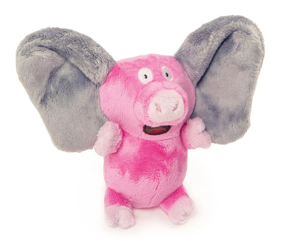 goDog Silent Squeak Flips Pig Elephant with Chew Guard Technology Durable Plush Dog Toy – Small
