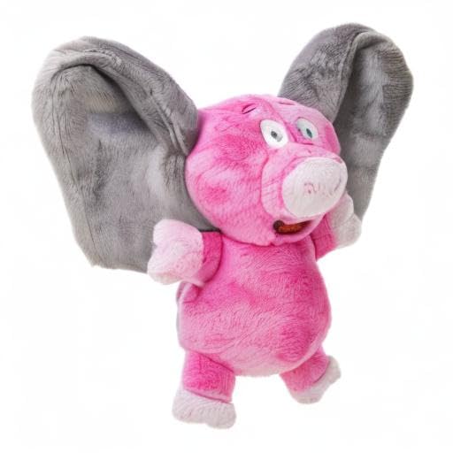 goDog Silent Squeak Flips Pig Elephant with Chew Guard Technology Durable Plush Dog Toy – Small