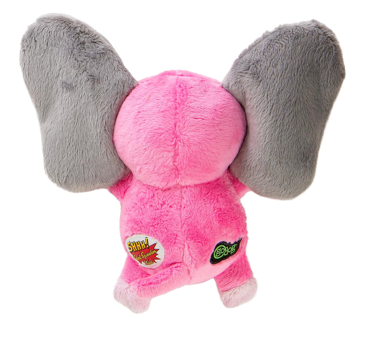 goDog Silent Squeak Flips Pig Elephant with Chew Guard Technology Durable Plush Dog Toy – Small
