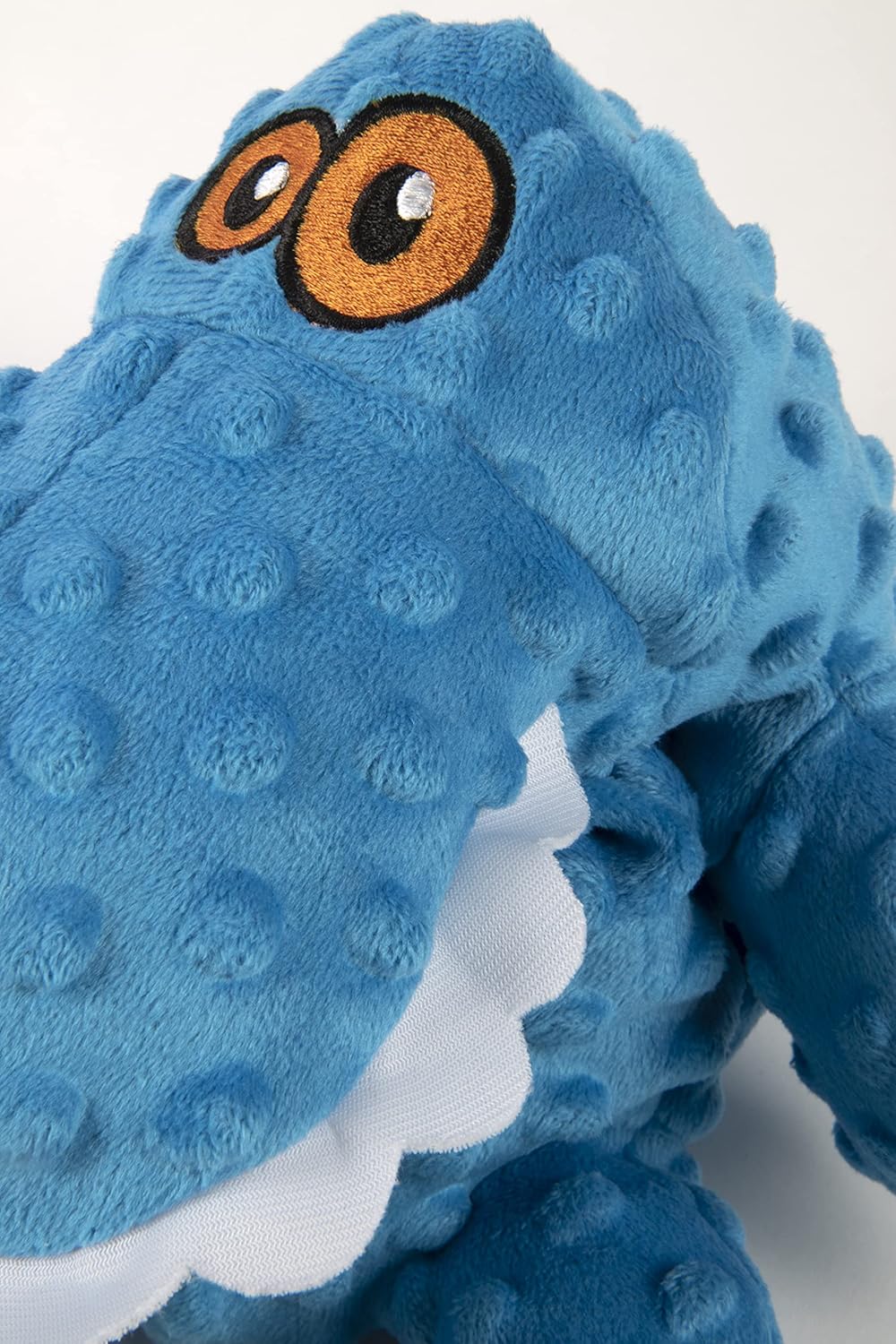 goDog Gators with Chew Guard Technology Durable Plush Squeaker Dog Toy – Blue, Large