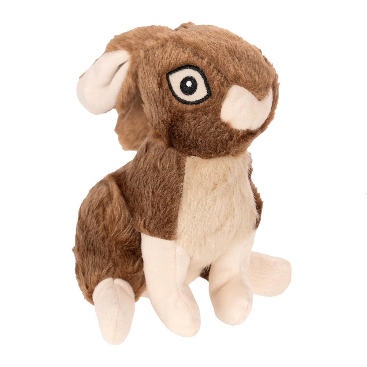 goDog Wildlife Rabbit with Chew Guard Technology Durable Plush Squeaker Dog Toy – Large